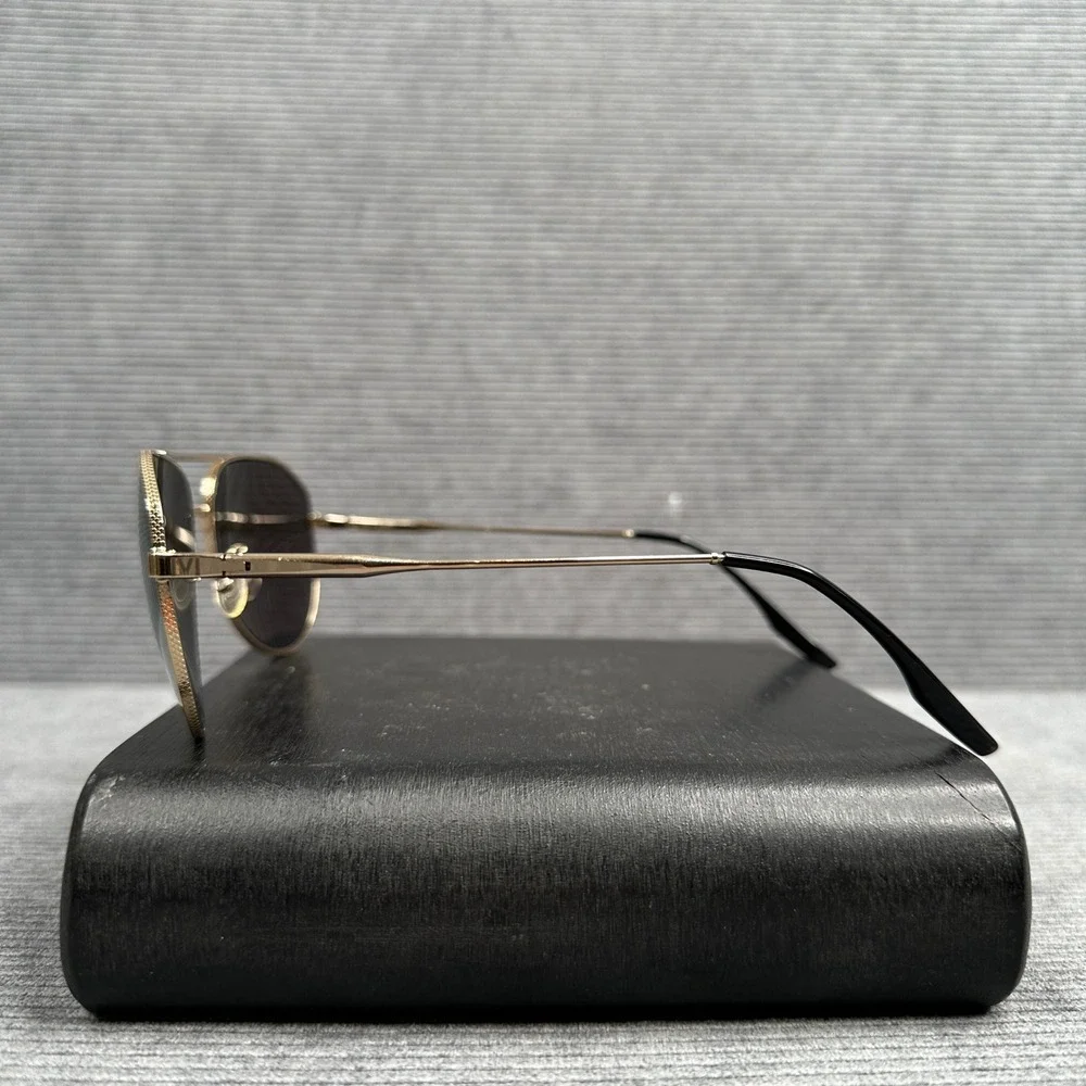 Marc Jacobs Gold Aviator Y2K Sunglasses Blue Green Mirror Lens 050561-907 Italy